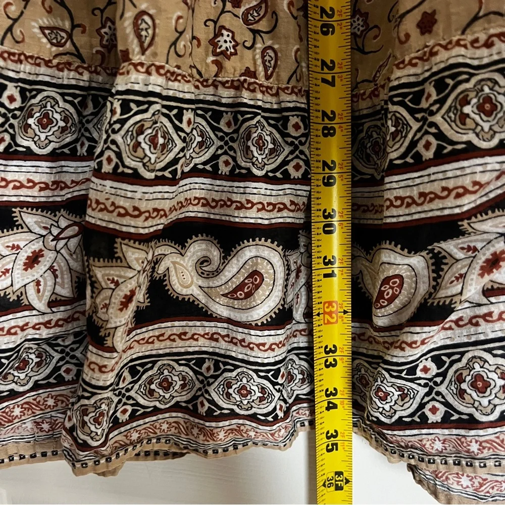 White Stag Brown and Black Maxi Skirt A-Line Casual‎